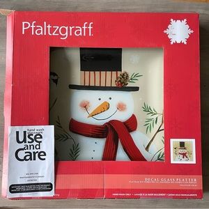 Pfaltzgraff decal glass platter